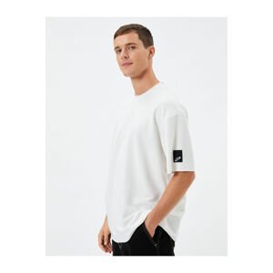 Koton Basic T-Shirt Crew Neck Short Sleeve Label Printed