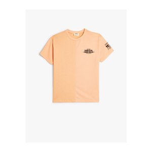 Koton T-Shirt Sports Themed Short Sleeve Crew Neck Cotton