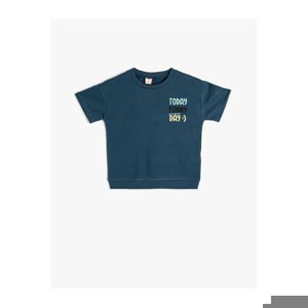 Koton Motto Printed T-Shirt Short Sleeve Crew Neck Cotton