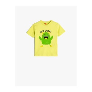 Koton Monster Printed T-Shirt Short Sleeve Crew Neck Cotton