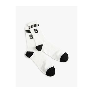 Koton College Socks Socket Letter Pattern
