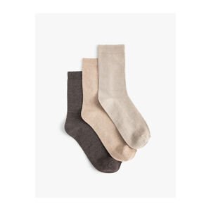 Koton Basic 3-Piece Socks Set Multi Color