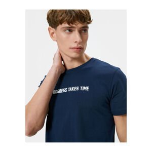 Koton Sports T-Shirt Slogan Printed Crew Neck Short Sleeve Cotton
