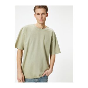 Koton Oversize T-Shirt Washed Crew Neck Short Sleeve