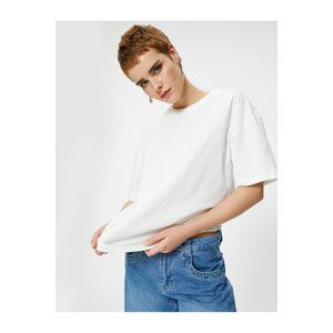 Koton Basic Oversize T-Shirt Short Sleeve Crew Neck Cotton