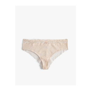 Koton Ribbed Brazilian Panties Ruched