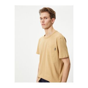 Koton Crew Neck T-Shirt Pocket Detailed Short Sleeve Cotton