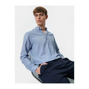 Koton Slim Fit Shirt Classic Collar Long Sleeved One Buttons