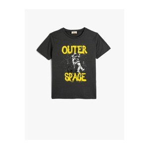 Koton Space Theme T-Shirt Short Sleeve Crew Neck Cotton