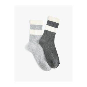 Koton Set of 2 Socket Socks Color Blocked Multicolor