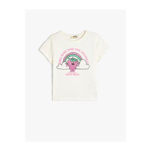 Koton T-Shirt Strawberry Printed Short Sleeve Crew Neck Cotton