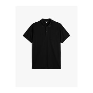 Koton Polo Neck Sports T-Shirt Button Detailed Short Sleeve