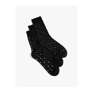 Koton 3-Piece Socks Set Geometric Patterned