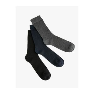 Koton 3-Piece Socks Set Multi Color Textured