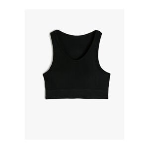 Koton Covered Sports Bra Seamless Back Window Detail Slim Fit