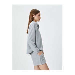 Koton Polo Neck Sweatshirt Viscose Long Sleeve Comfortable Fit
