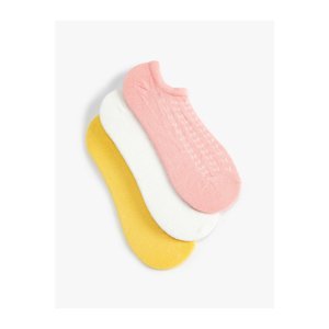 Koton 3-Pack Textured Multicolor Bootie Socks Set