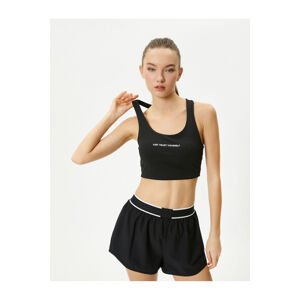 Koton Sports Bra U Neck Print Detailed Slim Fit