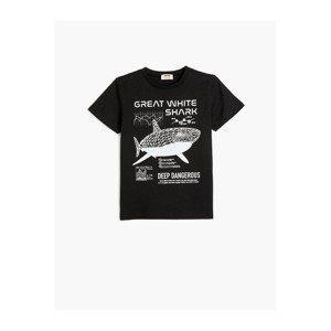Koton Shark Print Short Sleeve Cotton T-Shirt