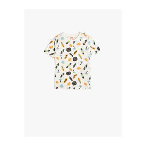 Koton T-Shirt Short Sleeve Crew Neck Surf Printed Cotton