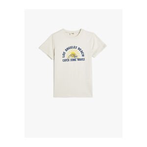 Koton T-Shirt Short Sleeve Crew Neck City Printed Cotton