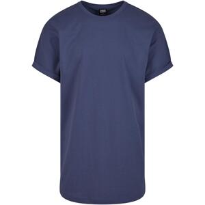 Men's Long Shaped Turnup Tee T-Shirt - Blue