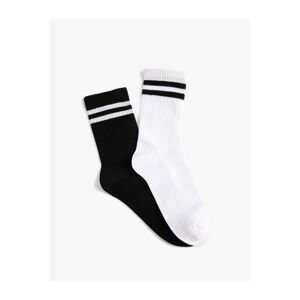 Koton 2-Piece College Socks Set Striped Pattern Multi Color