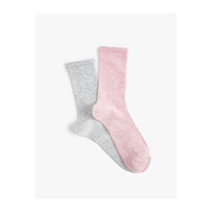 Koton Basic Set of 2 Socks Multi Color Textured