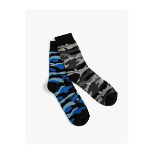 Koton Camouflage Socks Set of 2 Multicolored