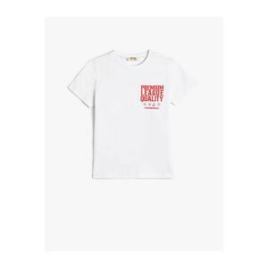 Koton T-Shirt Football Themed Short Sleeve Crew Neck Cotton