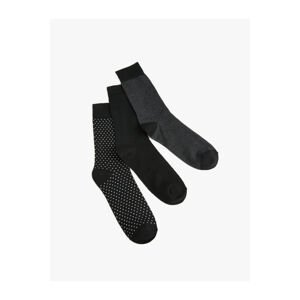 Koton 3-Piece Socks Set Geometric Patterned