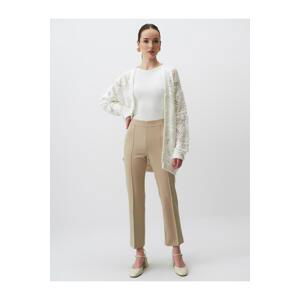 Jimmy Key Mink Slim Fit High Waist Fabric Trousers