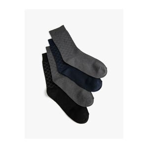Koton Set of 4 Socks With Geometric Pattern Multi Color