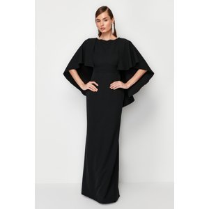 Trendyol Black Sleeve Detailed Woven Evening Dress