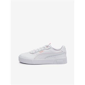 White Women's Leather Sneakers Puma Carina 2.0 Lux - Women