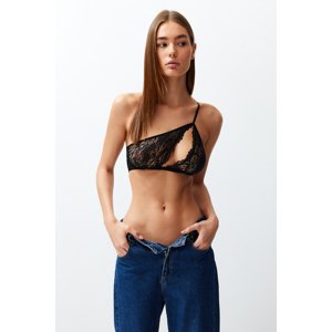 Trendyol Black Lace No Underwire Capless Bralette Knitted Bra