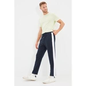 Trendyol Navy Men's Regular/Normal Fit Color Block Open Leg Sweatpants