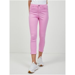 Ružové skrátené džínsy slim fit strihu ORSAY - ženy