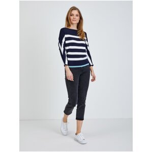 White-blue lightweight striped sweater ORSAY - Women