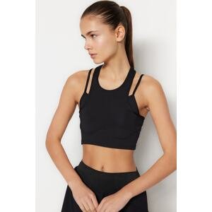 Trendyol Black Medium Support/Shaping Halter Neck Sports Bra