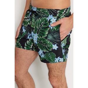 Trendyol Black Standard Swimsuit Marine Shorts