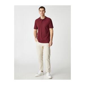 Koton Basic T-Shirt Polo Neck Buttoned Slim Fit