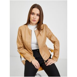 Orsay Light brown women's leatherette jacket - Ladies