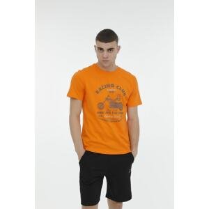 KINETIX Ml Zach-b 11vntagex3 Oranžové pánske tričko s krátkym rukávom
