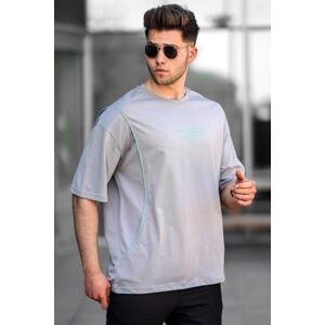 Madmext Men's Gray Oversize T-Shirt 5234