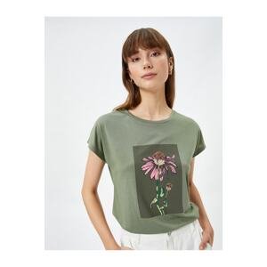 Koton Floral Printed T-Shirt Short Sleeve