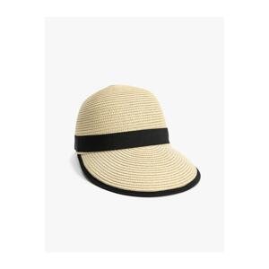 Koton Straw Hat Cap with Ribbon Detail