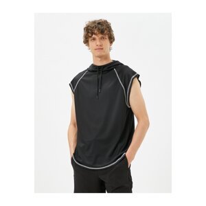 Koton Athletic Tanks with a Hooded Stitching Detail Sleeveless.