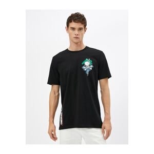 Koton Skull Printed T-Shirt Crew Neck Short Sleeve Cotton