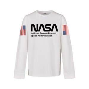 Children's Long Sleeve NASA Worm White